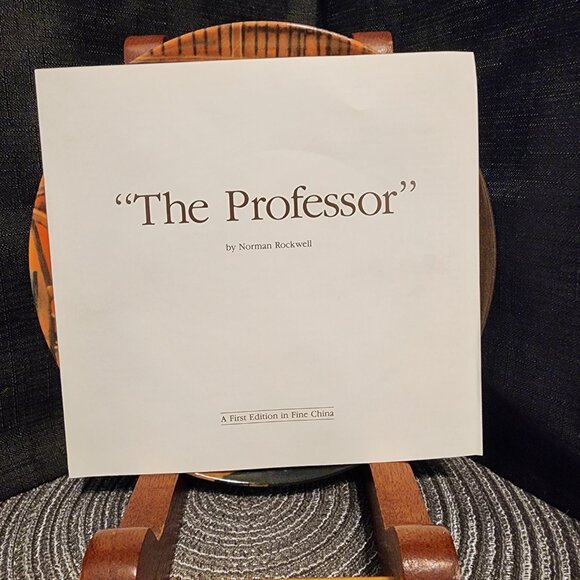 The Professor - Norman Rockwell Collectors' Plate VTG - Picture 2 of 6